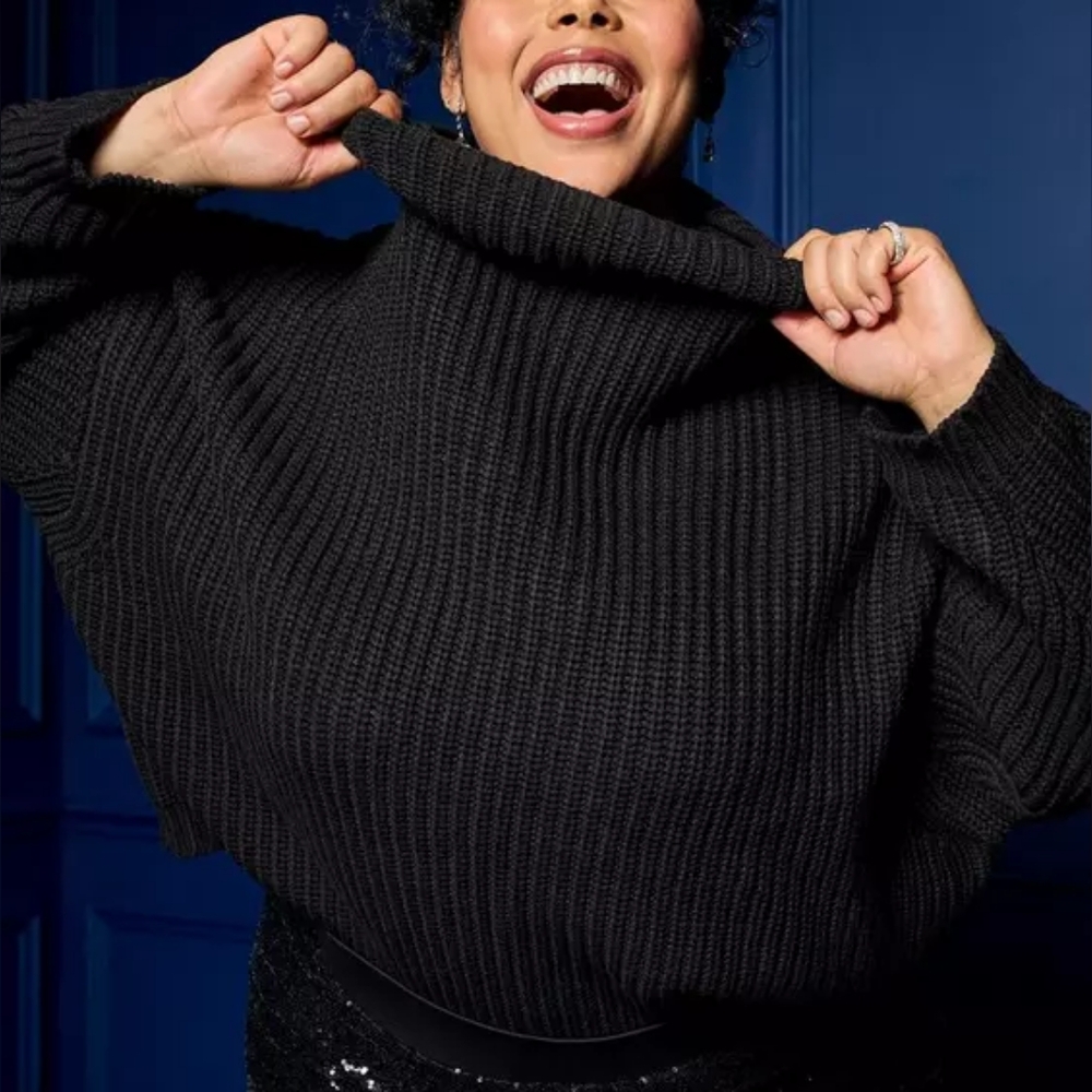 Torrid Chunky Pullover Mock Neck Sweater